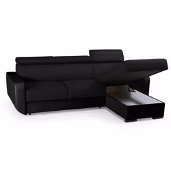 Best Mobilier Dustin Canapé d'angle 5 siège(s) Gris, Blanc