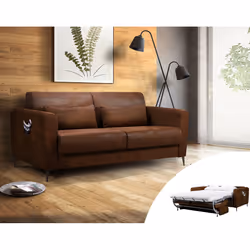 Best Mobilier Dan, Marron, Microfibre, Bois, 2200 mm, 1000 mm, 900 mm