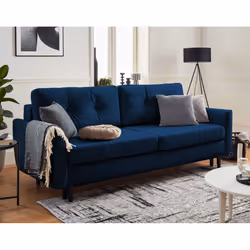 Best Mobilier Nils, Gris, Velours, Bois, Bois, 2200 mm, 1000 mm
