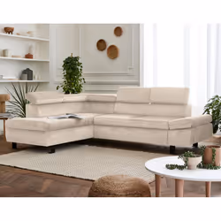 Best Mobilier Nairobi, Bleu, Velours, Métal, 2490 mm, 1900 mm, 890 mm