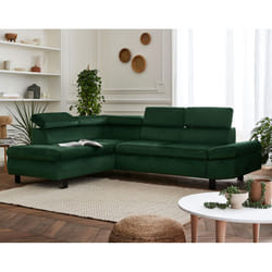 Best Mobilier Nairobi Canapé d'angle 5 siège(s) Bleu