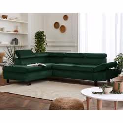 Best Mobilier Nairobi Canapé d'angle 5 siège(s) Bleu - Vue supplémentaire 5