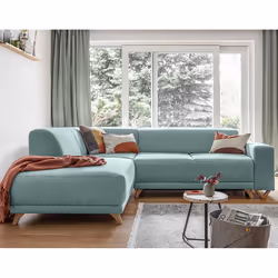 Best Mobilier Lilly Canapé d'angle 4 siège(s) Marron