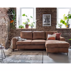 Best Mobilier Lilly Canapé d'angle 4 siège(s) Marron