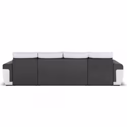 Best Mobilier Milan Canapé d'angle 7 siège(s) Noir, Gris - Vue supplémentaire 5