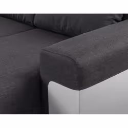 Best Mobilier Milan Canapé d'angle 7 siège(s) Noir, Gris - Vue supplémentaire 6