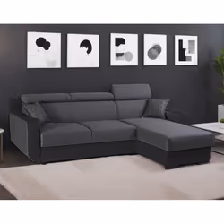 Best Mobilier Dustin, Noir, Tissu, 2360 mm, 1650 mm, 970 mm, 2,02 m