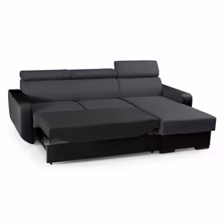 Best Mobilier Dustin Canapé d'angle 4 siège(s) Noir