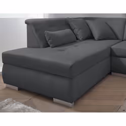 Best Mobilier Vermont Canapé d'angle 7 siège(s) Noir, Gris - Vue supplémentaire 4