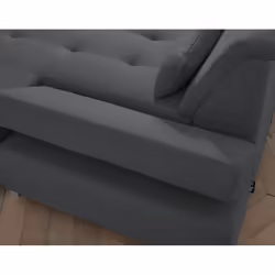 Best Mobilier Vermont Canapé d'angle 7 siège(s) Noir, Gris - Vue supplémentaire 5
