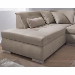 Best Mobilier Vermont Canapé d'angle 7 siège(s) Gris, Blanc - Vue supplémentaire 4
