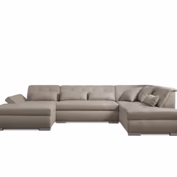 Best Mobilier Vermont Canapé d'angle 7 siège(s) Gris, Blanc - Vue supplémentaire 6