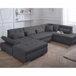Best Mobilier Vermont, Noir, Gris, Tissu, Bois, 3350 mm, 1970 mm, 770 mm