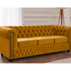 Best Mobilier William, Vert, Velours, Bois, 2010 mm, 880 mm, 720 mm