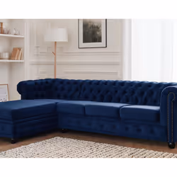 Best Mobilier William, Gris, Velours, Bois, 2560 mm, 1720 mm, 720 mm