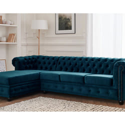 Best Mobilier William Canapé d'angle 4 siège(s) Bleu