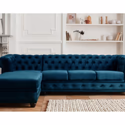 Best Mobilier William Canapé d'angle 4 siège(s) Bleu