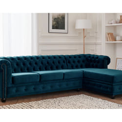 Best Mobilier William Canapé d'angle 4 siège(s) Bleu
