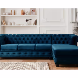 Best Mobilier William Canapé d'angle 4 siège(s) Bleu