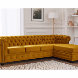 Best Mobilier William, Vert, Velours, Bois, 2560 mm, 1720 mm, 720 mm