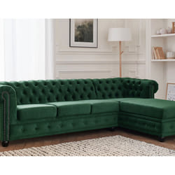 Best Mobilier Winston Canapé d'angle 4 siège(s) Marron
