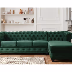 Best Mobilier Winston Canapé d'angle 4 siège(s) Marron
