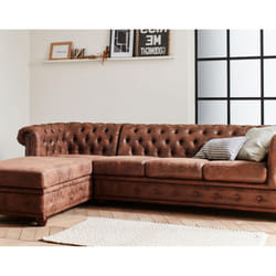 Best Mobilier Winston Canapé d'angle 4 siège(s) Marron