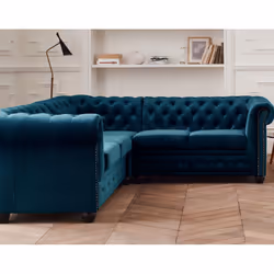 Best Mobilier William Canapé d'angle 5 siège(s) Bleu