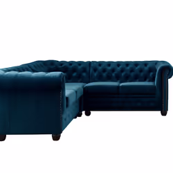Best Mobilier William Canapé d'angle 5 siège(s) Bleu - Vue supplémentaire 5