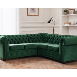 Best Mobilier Winston Canapé d'angle 5 siège(s) Marron