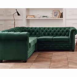 Best Mobilier Winston Canapé d'angle 5 siège(s) Marron