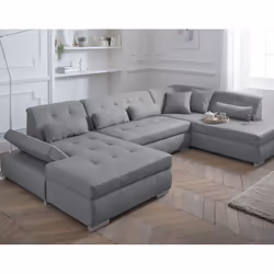 Best Mobilier Vermont Canapé d'angle 7 siège(s) Gris