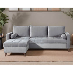 Best Mobilier Polar Canapé d'angle 4 siège(s) Gris