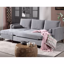 Best Mobilier Polar Canapé d'angle 4 siège(s) Gris