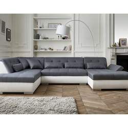 Best Mobilier Vermont Canapé d'angle 7 siège(s) Bleu