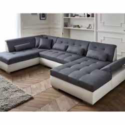 Best Mobilier Vermont Canapé d'angle 7 siège(s) Bleu