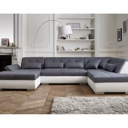 Best Mobilier Vermont, Bleu, Tissu, Bois, 3350 mm, 1970 mm, 770 mm