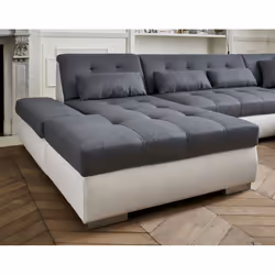 Best Mobilier Vermont Canapé d'angle 7 siège(s) Bleu
