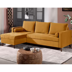 Best Mobilier Polar Canapé d'angle 4 siège(s) Rose