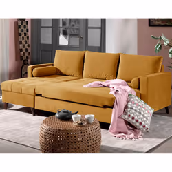 Best Mobilier Polar Canapé d'angle 4 siège(s) Rose