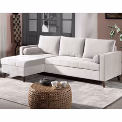 Best Mobilier Polar Canapé d'angle 4 siège(s) Bleu