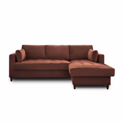 Best Mobilier Anna Canapé d'angle 4 siège(s) Vert, Olive - Vue supplémentaire 6