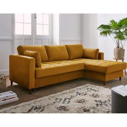 Best Mobilier Anna Canapé d'angle 4 siège(s) Couleur rouille