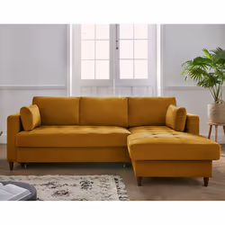 Best Mobilier Anna Canapé d'angle 4 siège(s) Couleur rouille - Vue supplémentaire 2