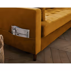 Best Mobilier Anna Canapé d'angle 4 siège(s) Couleur rouille - Vue supplémentaire 5