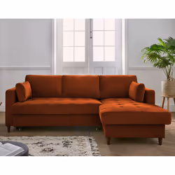 Best Mobilier Anna Canapé d'angle 4 siège(s) Rose