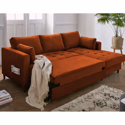 Best Mobilier Anna Canapé d'angle 4 siège(s) Rose