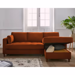 Best Mobilier Anna Canapé d'angle 4 siège(s) Rose - Vue supplémentaire 4