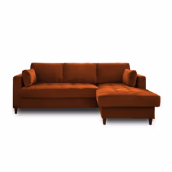 Best Mobilier Anna Canapé d'angle 4 siège(s) Rose - Vue supplémentaire 6