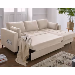 Best Mobilier Anna Canapé d'angle 4 siège(s) Bleu